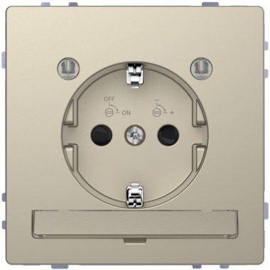 SCHNEIDER MTN2304-6033 MERTEN 2P + F socket with child protection, LED lighting, spring-cage connection, 16 A, D-Life, Sahara