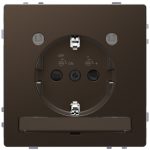  SCHNEIDER MTN2304-6052 MERTEN 2P+F dugalj csatlakozóaljzat, gyermekvédelemmel, LED világítással, rugós bekötés, 16 A, D-Life, mokka
