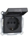 SCHNEIDER MTN2310-0414 MERTEN 2P + F socket, with child protection, flap, spring-cage connection, 16A, System-M, anthracite
