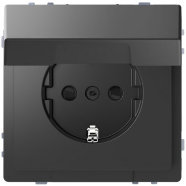 SCHNEIDER MTN2310-6034 MERTEN 2P+F dugalj csatlakozóaljzat, gyermekvédelemmel, csapófedéllel, rugós bekötés, 16 A, D-Life, antracit