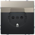   SCHNEIDER MTN2310-6050 MERTEN 2P+F dugalj csatlakozóaljzat, gyermekvédelemmel, csapófedéllel, rugós bekötés, 16 A, D-Life, nikkel