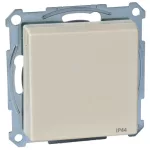   SCHNEIDER MTN2314-0344 MERTEN 2P+F dugalj csatlakozóaljzat gyermekvédelemmel, csapófedéllel, rugós bekötés, 16A, System-M, krém - IP44