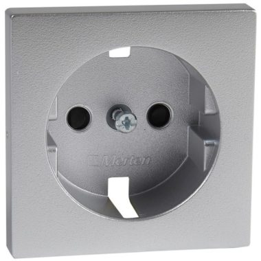 SCHNEIDER MTN2330-0460 MERTEN SM burkolat 2P+F aljzatokhoz, gyermekvédelemmel, alumínium