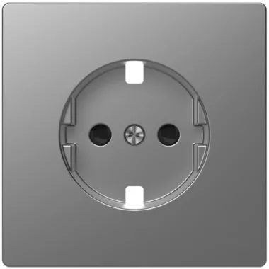 SCHNEIDER MTN2330-6036 MERTEN 2P + F socket cover, D-Life, steel