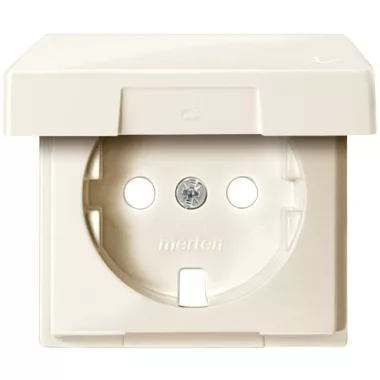 SCHNEIDER MTN2341-0344 MERTEN SM cover, for 2P + F sockets, with pin cover, cream