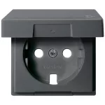   SCHNEIDER MTN2341-0414 MERTEN SM cover, for 2P + F sockets, with pin cover, anthracite