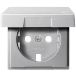   SCHNEIDER MTN2341-0460 MERTEN SM cover, for 2P + F sockets, with pin cover, aluminum