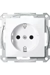 SCHNEIDER MTN2400-0325 MERTEN 2P + F socket with child protection, screw connection, 16A, System-M, active white, antibacterial