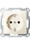 SCHNEIDER MTN2400-0344 MERTEN 2P + F socket with child protection, screw connection, 16A, System-M, cream