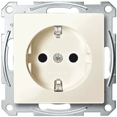 SCHNEIDER MTN2400-0344 MERTEN 2P + F socket with child protection, screw connection, 16A, System-M, cream