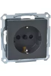 SCHNEIDER MTN2400-0414 MERTEN 2P + F socket with child protection, screw connection, 16A, System-M, anthracite