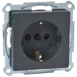   SCHNEIDER MTN2400-0414 MERTEN 2P + F socket with child protection, screw connection, 16A, System-M, anthracite