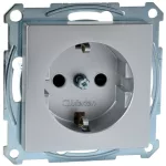   SCHNEIDER MTN2400-0460 MERTEN 2P + F socket with child protection, screw connection, 16A, System-M, aluminum