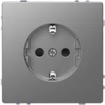   SCHNEIDER MTN2400-6036 MERTEN 2P + F socket with child protection, screw connection, 16 A, D-Life, steel