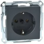   SCHNEIDER MTN2401-0414 MERTEN 2P + F socket, screw connection, 16A, System-M, anthracite