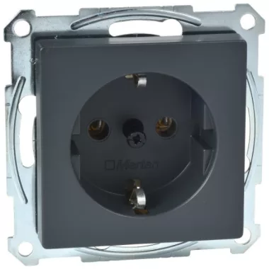 SCHNEIDER MTN2401-0414 MERTEN 2P + F socket, screw connection, 16A, System-M, anthracite