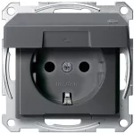   SCHNEIDER MTN2414-0460 MERTEN 2P+F dugalj csatlakozóaljzat gyermekvédelemmel, csapófedéllel, csavaros bekötés, 16A, System-M, alumínium - IP44