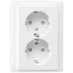   SCHNEIDER MTN2420-1425 MERTEN 2x2P + F socket, System-M, spring-loaded connection, 16A, active white, antibacterial
