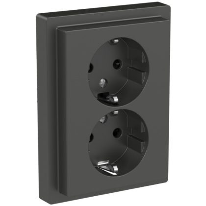   SCHNEIDER MTN2420-6534 MERTEN 2x2P+F dugalj csatlakozóaljzat, GYV, 16 A, D-Life, antracit