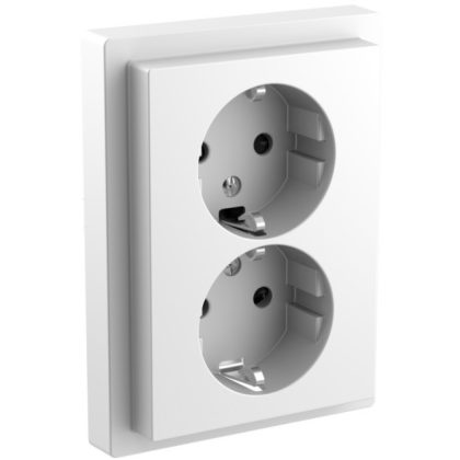   SCHNEIDER MTN2420-6535 MERTEN 2x2P+F dugalj csatlakozóaljzat, GYV, 16 A, D-Life, lótuszfehér