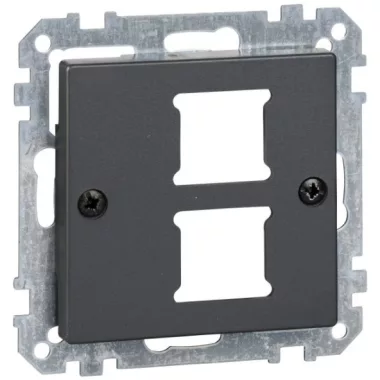 SCHNEIDER MTN291214 MERTEN 2xRJ45 adatpter, Lexcom betétekhez, System-M, antracit SCHNEIDER MTN291214 MERTEN 2xRJ45 adatpter, Lexcom betétekhez, System-M, antracit
