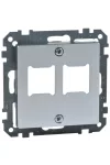 SCHNEIDER MTN291260 MERTEN 2xRJ45 adatpter, Lexcom betétekhez, System-M, alumínium SCHNEIDER MTN291260 MERTEN 2xRJ45 adatpter, Lexcom betétekhez, System-M, alumínium