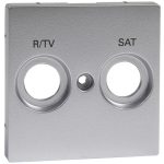   SCHNEIDER MTN299260 MERTEN TV / R-SAT cover with 2 outputs, System-M, aluminum