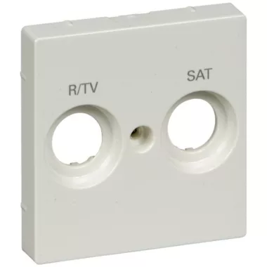 SCHNEIDER MTN299819 MERTEN TV / R-SAT cover with 2 outputs, System-M, polar white