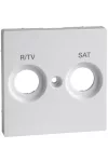 SCHNEIDER MTN299825 MERTEN TV/R-SAT fedlap, 2 kimenettel, System-M, aktív fehér, antibakteriális