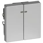   SCHNEIDER MTN3420-0460 MERTEN Dupla billentyű, fényjelzős funkciókhoz, System-M, alumínium