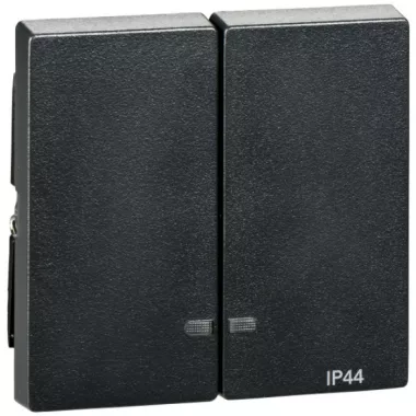 SCHNEIDER MTN3424-0414 MERTEN IP44-es dupla billentyű, fényjelzős funkciókhoz, System-M, antracit SCHNEIDER MTN3424-0414 MERTEN IP44-es dupla billentyű, fényjelzős funkciókhoz, System-M, antracit
