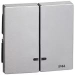   SCHNEIDER MTN3424-0460 MERTEN IP44-es dupla billentyű, fényjelzős funkciókhoz, System-M, alumínium