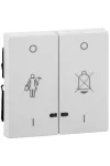 SCHNEIDER MTN3429-0325 MERTEN Dupla billentyű, fényjelzős szállodai funkciókhoz, System-M, aktív fehér, antibakteriális SCHNEIDER MTN3429-0325 MERTEN Dupla billentyű, fényjelzős szállodai funkciókhoz, System-M, aktív fehér, antibakteriális