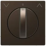   SCHNEIDER MTN3875-6052 MERTEN Fedlap, forgatógombos redőnynyomóhoz, D-Life, mokka