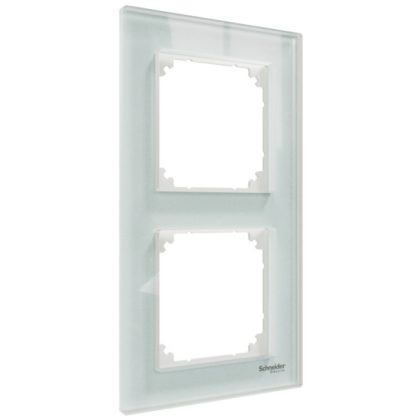   SCHNEIDER MTN4020-3220 MERTEN M-Elegance double frame, crystal white (glass)