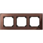   SCHNEIDER MTN4030-3215 MERTEN M-Elegance triple frame, mahogany brown