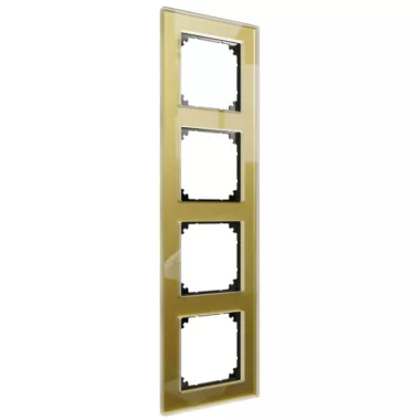 SCHNEIDER MTN4040-3241 MERTEN M-Elegance four frame, gold (glass)