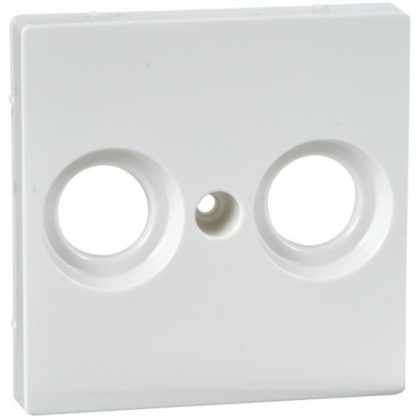 SCHNEIDER MTN4122-0319 MERTEN Antenna csatlakozó fedlap, 2 kimenettel, felirat nélkül, System-M, polárfehér