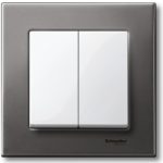   SCHNEIDER MTN432519 MERTEN Dupla billentyű, System-M, polárfehér
