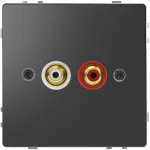   SCHNEIDER MTN4350-6034 MERTEN RCA (audio-video) csatlakozóaljzat, D-Life, antracit