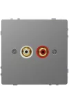 SCHNEIDER MTN4350-6036 MERTEN RCA (audio-video) socket, D-Life, steel
