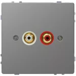   SCHNEIDER MTN4350-6036 MERTEN RCA (audio-video) csatlakozóaljzat, D-Life, acél