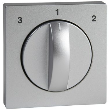 SCHNEIDER MTN437160 MERTEN Fedlap forgatógombos ventilátor kapcsolóhoz, System-M, alumínium