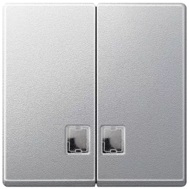 SCHNEIDER MTN437560 MERTEN Dupla billentyű, átlátszó fényjelző ablakokkal, System-M, alumínium SCHNEIDER MTN437560 MERTEN Dupla billentyű, átlátszó fényjelző ablakokkal, System-M, alumínium