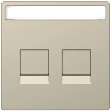 SCHNEIDER MTN4564-6033 MERTEN Fedlap, 2xRJ45 moduláris betétekhez, D-Life, szahara