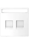 SCHNEIDER MTN4564-6035 MERTEN Fedlap, 2xRJ45 moduláris betétekhez, D-Life, lótuszfehér