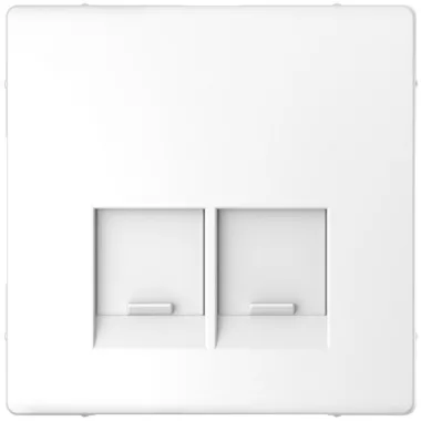 SCHNEIDER MTN4572-6035 MERTEN Cover, for 2xRJ45 socket, D-Life, lotus white