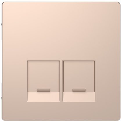   SCHNEIDER MTN4572-6051 MERTEN Fedlap, 2xRJ45 aljzathoz, D-Life, pezsgő