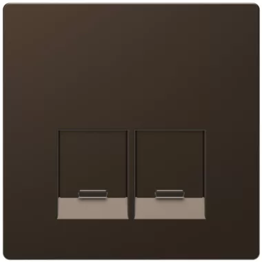 SCHNEIDER MTN4572-6052 MERTEN Cover, for 2xRJ45 socket, D-Life, suede