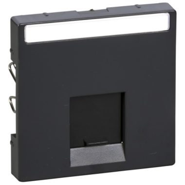 SCHNEIDER MTN465814 MERTEN Fedlap, 1xRJ45 aljzathoz, System-M, antracit